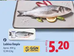 Lidl Lubina limpia oferta