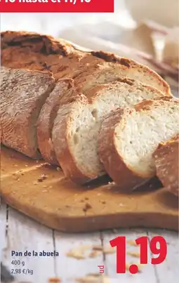 Lidl Pan de la abuela oferta
