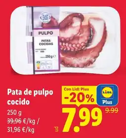 Lidl Lidl Pata de pulpo cocido oferta