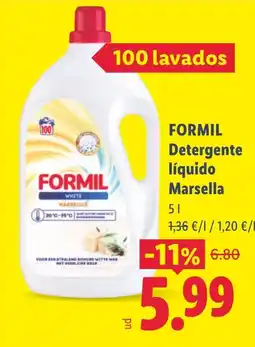 Lidl Formil detergente líquido marsella oferta