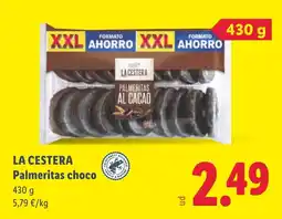Lidl La Cestera palmeritas choco oferta