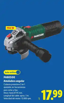 Lidl Parkside amoladora angular oferta