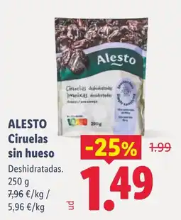 Lidl Alesto ciruelas sin hueso oferta