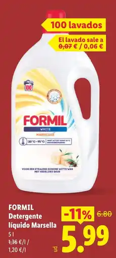 Lidl Formil Detergente líquido Marsella oferta