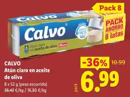 Lidl Calvo Atún claro en aceite de oliva oferta
