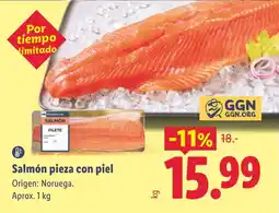 Lidl Salmón pieza con piel oferta