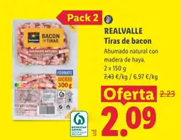 Lidl Realvalle tiras de bacon oferta