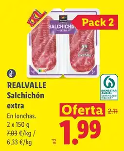 Lidl Realvalle salchichón extra oferta