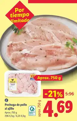 Lidl Pollo pechuga al ajillo oferta