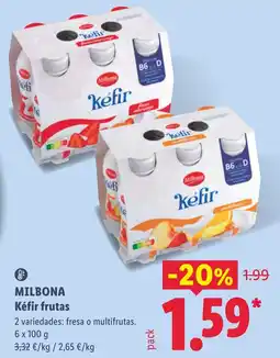 Lidl Milbona Kéfir frutas oferta