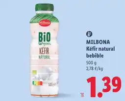 Lidl Milbona kéfir natural bebible oferta