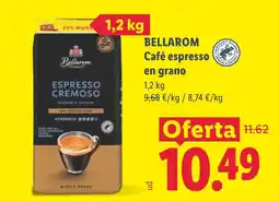 Lidl Bellarom Café espresso en grano oferta