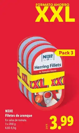 Lidl Nixe filetes de arenque oferta