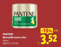 Lidl Pantene mascarilla suave y liso oferta