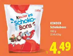 Lidl Kinder Schokobons oferta