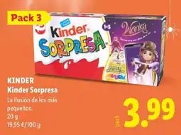 Lidl Kinder Kinder Sorpresa oferta