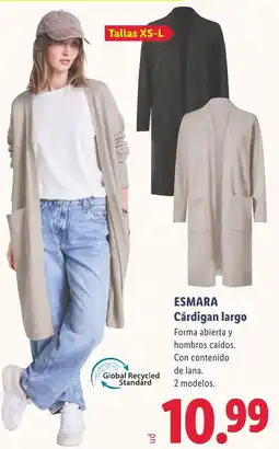 Lidl Esmara cardigan largo oferta