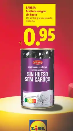Lidl Baresa aceitunas negras sin hueso oferta