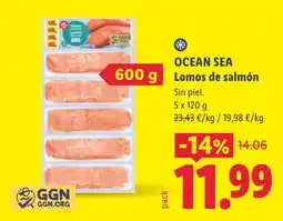 Lidl Ocean Sea lomos de salmón oferta