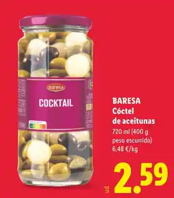 Lidl Baresa cocktail de aceitunas oferta