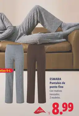 Lidl Esmara pantalón de punto fino oferta