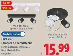 Lidl Livarno lámpara de pared/techo oferta