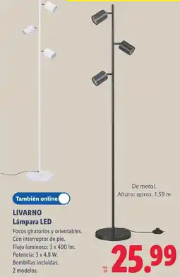Lidl Livarno lámpara led oferta