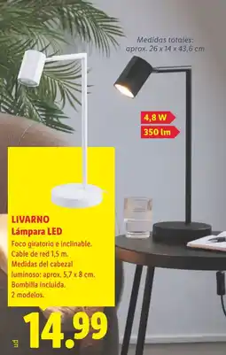 Lidl Livarno lampara led oferta