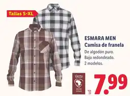 Lidl Esmara men camisa de franela oferta