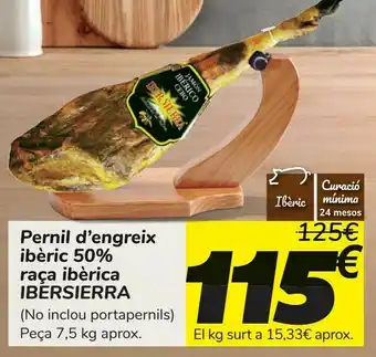 Jamón de cebo ibérico 50% raza ibérica ibersierra
