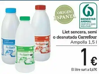 Nespresso Leche entera, semi o desnatada carrefour oferta