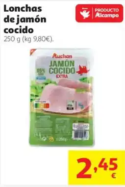 Alcampo Auchan jamón cocido oferta