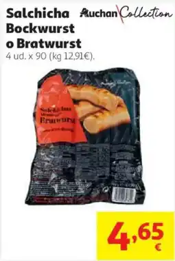 Alcampo Auchan Collection Salchicha Bockwurst o Bratwurst oferta