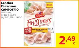 Alcampo Campofrío lonchas finíssimas oferta
