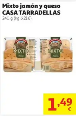 Alcampo Casa Tarradellas mixto jamón y queso oferta