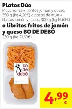 Alcampo bo de debò libritos fritos de jamón y queso oferta