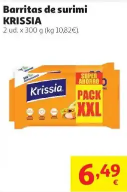 Alcampo Krissia barritas de surimi oferta