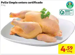 Alcampo Pollo limpio entero certificado oferta