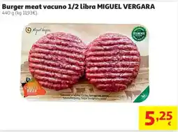 Alcampo miguel vergara burger meat vacuno 1/2 libra oferta
