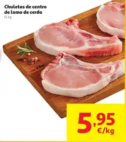 Alcampo Chuletas de centro de lomo de cerdo oferta