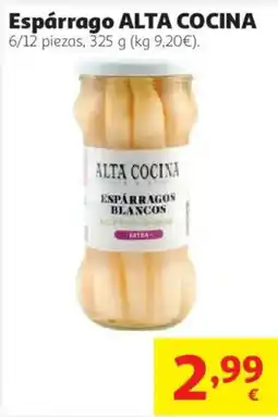 Alcampo Alta Cocina espárragos blancos oferta
