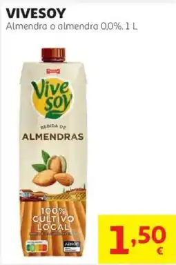 Alcampo Vive soy bebida de almendras oferta