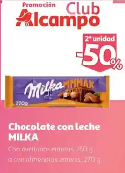 Alcampo Milka chocolate con leche oferta
