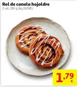 Alcampo Rol de canela hojaldre oferta
