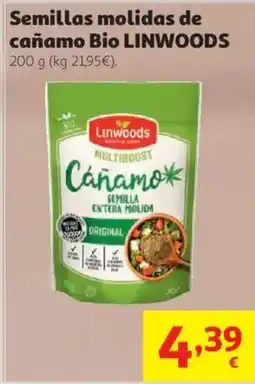 Alcampo Linwoods semillas molidas de cañamo bio oferta