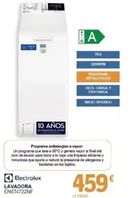 E.Leclerc Electrolux lavadora en6t4722nf oferta