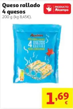 Alcampo Auchan queso rallado 4 quesos oferta