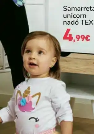 Camiseta unicornio bebé tex