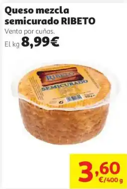 Alcampo Ribeto queso mezcla semicurado oferta