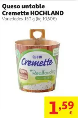 Alcampo Hochland queso unttable cremette oferta